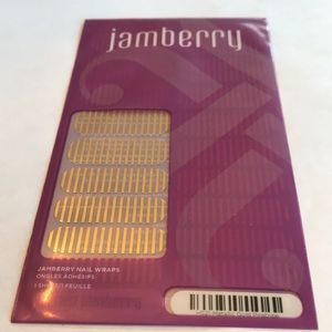 5/$10 Metallic gold pinstripe jamberry nail wraps